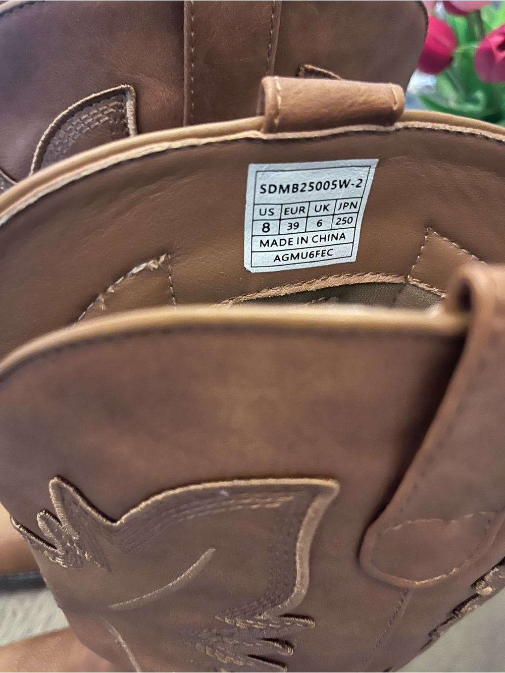 DREAM PARIS Cowboy Boots for Women Cowgirl Western Mid Calf Boots Snip Toe - Picture 15 of 15